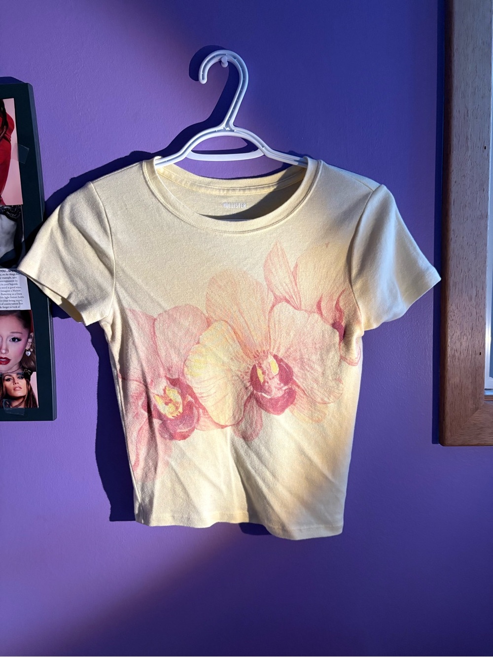 Hollister Floral Tropical Yellow T-Shirt